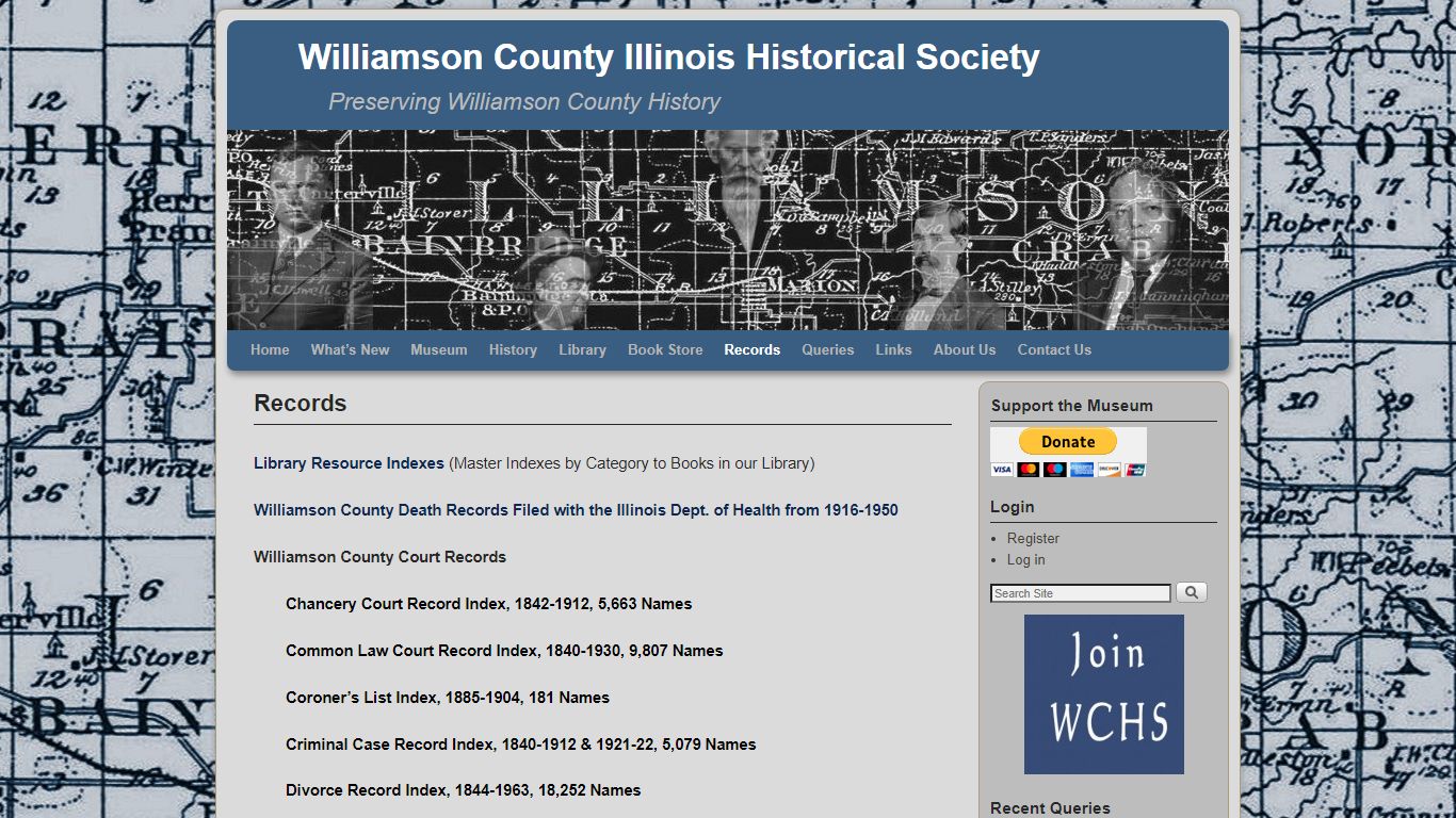 Records | Williamson County Illinois Historical Society